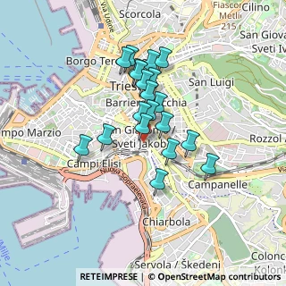 Mappa Via dell'Istria, 34132 Trieste TS, Italia (0.678)