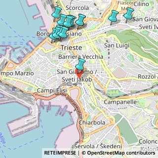 Mappa Via dell'Istria, 34132 Trieste TS, Italia (1.294)