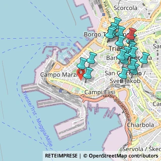 Mappa Via Combi Carlo, 34123 Trieste TS, Italia (1.18)