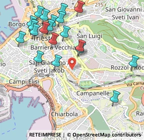 Mappa Via Limitanea, 34138 Trieste TS, Italia (1.168)