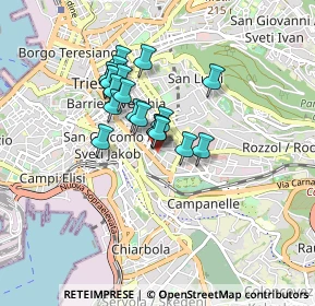 Mappa Via Limitanea, 34138 Trieste TS, Italia (0.6175)