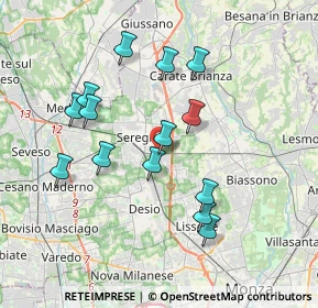 Mappa Via Francesco Cilea, 20831 Seregno MB, Italia (3.50929)