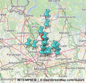 Mappa Via Francesco Cilea, 20831 Seregno MB, Italia (9.08667)