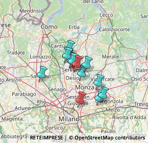 Mappa Via Francesco Cilea, 20831 Seregno MB, Italia (8.56833)
