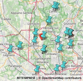 Mappa Via Gaetano Donizetti, 20815 Cogliate MB, Italia (8.6195)