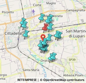 Mappa Via S. Antonio, 35019 Tombolo PD, Italia (1.30105)