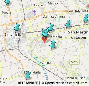 Mappa Via S. Antonio, 35019 Tombolo PD, Italia (2.25273)