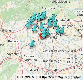 Mappa Via S. Antonio, 35019 Tombolo PD, Italia (10.633)