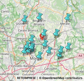 Mappa Via Petrarca, 20855 Lesmo MB, Italia (7.01737)
