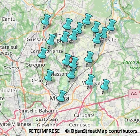 Mappa Via Petrarca, 20855 Lesmo MB, Italia (6.618)