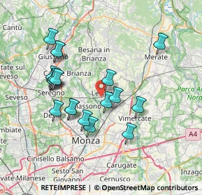 Mappa Via Petrarca, 20855 Lesmo MB, Italia (6.95)