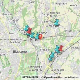Mappa Via Petrarca, 20855 Lesmo MB, Italia (1.86667)