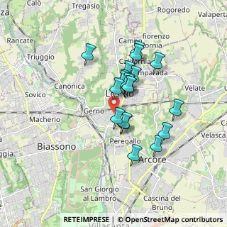 Mappa Via Petrarca, 20855 Lesmo MB, Italia (1.336)