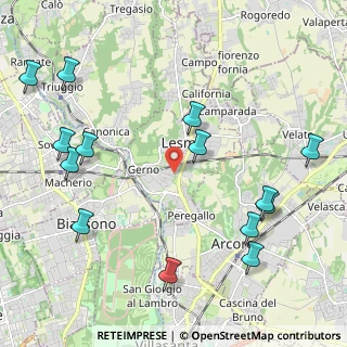 Mappa Via Petrarca, 20855 Lesmo MB, Italia (2.615)