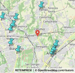 Mappa Via Petrarca, 20855 Lesmo MB, Italia (2.76545)