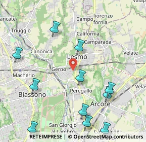 Mappa Via Petrarca, 20855 Lesmo MB, Italia (2.53273)