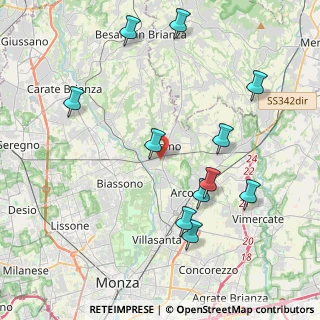 Mappa Via Petrarca, 20855 Lesmo MB, Italia (4.43091)
