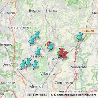 Mappa Via Petrarca, 20855 Lesmo MB, Italia (3.29923)