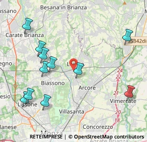 Mappa Via Petrarca, 20855 Lesmo MB, Italia (4.64909)