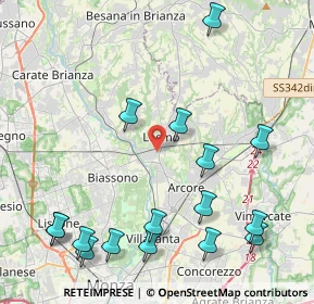 Mappa Via Petrarca, 20855 Lesmo MB, Italia (5.2025)