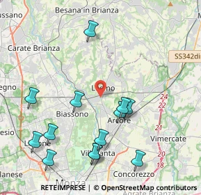 Mappa Via Petrarca, 20855 Lesmo MB, Italia (4.61077)