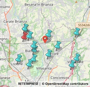 Mappa Via Petrarca, 20855 Lesmo MB, Italia (3.95867)