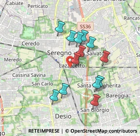 Mappa Via Bergamo, 20831 Seregno MB, Italia (1.54615)