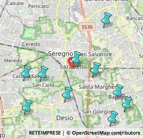 Mappa Via Bergamo, 20831 Seregno MB, Italia (2.67909)