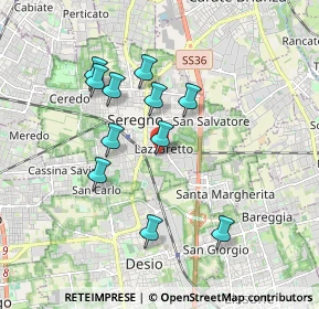 Mappa Via Bergamo, 20831 Seregno MB, Italia (1.63182)