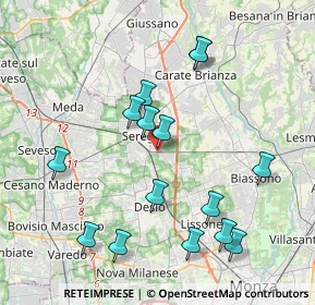 Mappa Via Bergamo, 20831 Seregno MB, Italia (4.102)