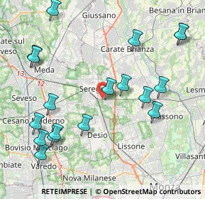 Mappa Via Bergamo, 20831 Seregno MB, Italia (4.83944)
