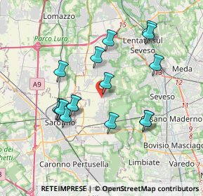 Mappa Via Vincenzo Bellini, 20815 Cogliate MB, Italia (3.53375)