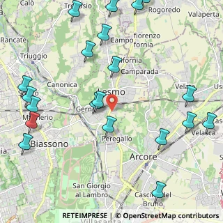 Mappa Via delle Officine, 20855 Lesmo MB, Italia (2.8165)