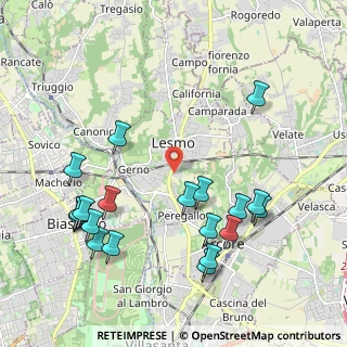 Mappa Via delle Officine, 20855 Lesmo MB, Italia (2.348)