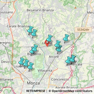 Mappa Via delle Officine, 20855 Lesmo MB, Italia (3.86929)