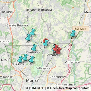 Mappa Via delle Officine, 20855 Lesmo MB, Italia (3.30769)
