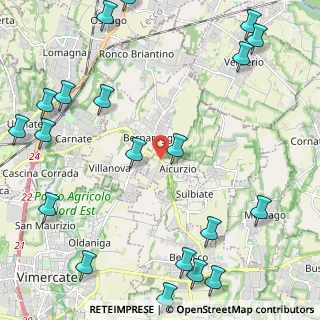 Mappa Via Dante, 20886 Aicurzio MB, Italia (3.162)
