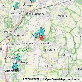 Mappa Via Dante, 20886 Aicurzio MB, Italia (3.24333)