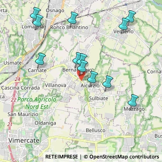 Mappa Via Dante, 20886 Aicurzio MB, Italia (2.19917)
