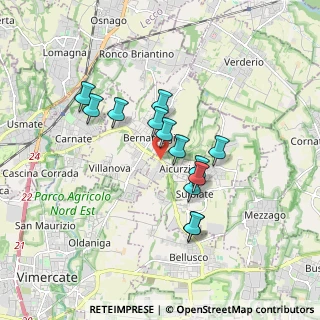 Mappa Via Dante, 20886 Aicurzio MB, Italia (1.41615)