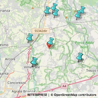 Mappa Via Dante, 20886 Aicurzio MB, Italia (5.10727)
