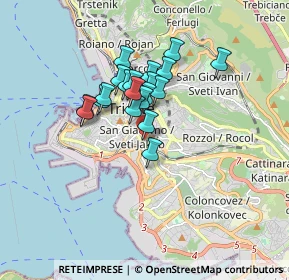 Mappa Via Rivalto, 34137 Trieste TS, Italia (1.2225)