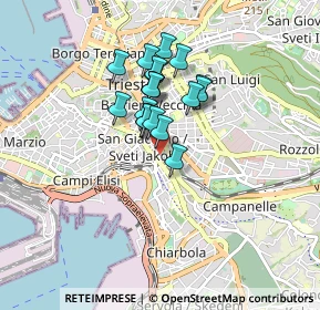 Mappa Via Rivalto, 34137 Trieste TS, Italia (0.585)