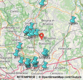 Mappa 20845 Macherio MB, Italia (9.0865)