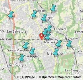 Mappa 20845 Macherio MB, Italia (1.87769)