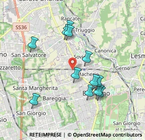 Mappa 20845 Macherio MB, Italia (1.755)