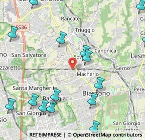 Mappa 20845 Macherio MB, Italia (3.02111)