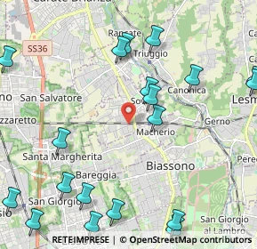 Mappa 20845 Macherio MB, Italia (2.8945)