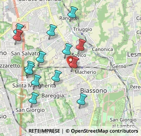 Mappa 20845 Macherio MB, Italia (2.03929)