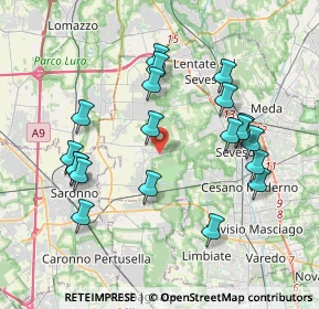 Mappa Via Brasile, 20815 Cogliate MB, Italia (3.9025)